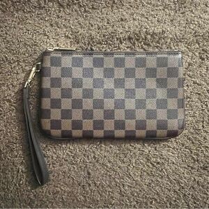 Checkered Wristlet Clutch